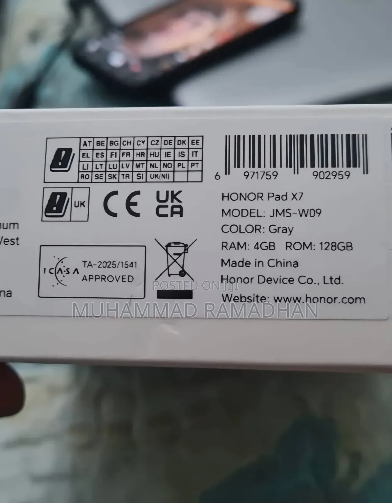 New Honor Pad X7 128 GB Silver