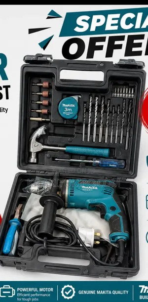 Makita, Hammer Drill 13mm, 430W, for Wood, Concrete and Steel