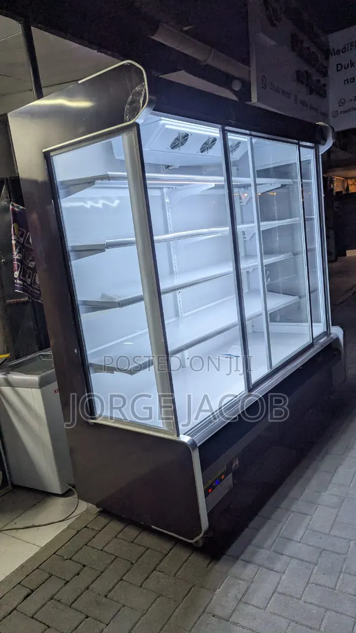 Commercial Supermarket Chiller/Display Fridge With Sliding Glass Doors