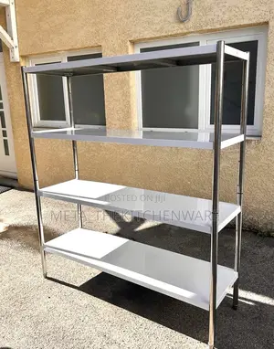 4 Tier Commercial Stainless Steel Kitchen Storage Rack / Shelf 1.5m