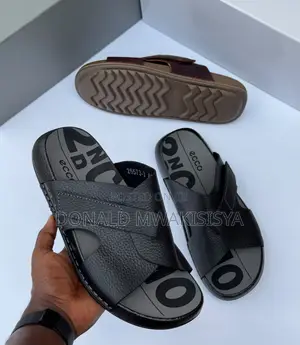 ECCO Leather Cross Sandals -