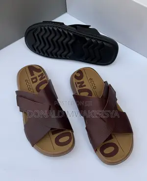 ECCO Leather Cross Sandals -