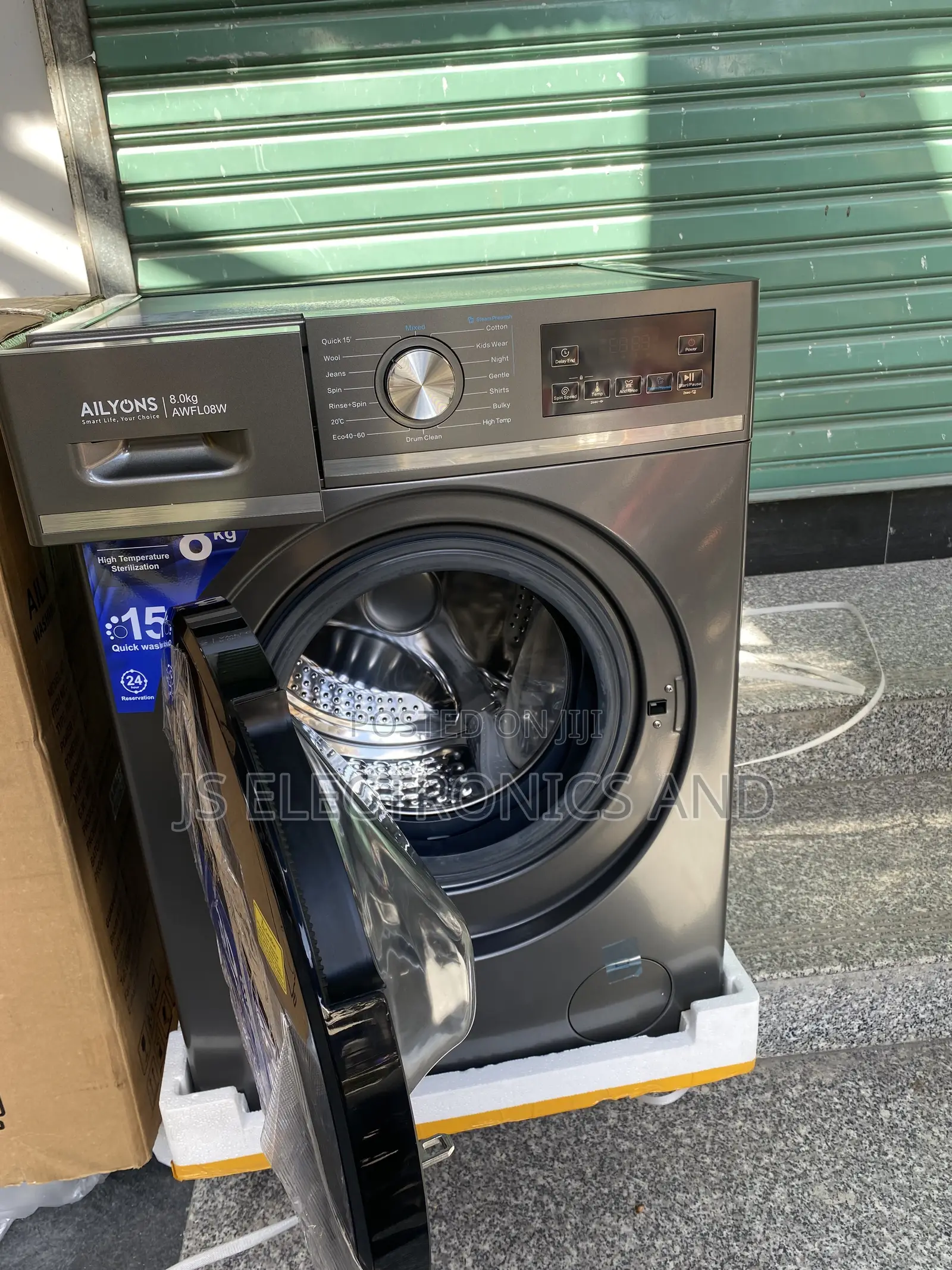 Ailyons Front Load Kg 8 Washing Mashine Automatic Wash and Spin