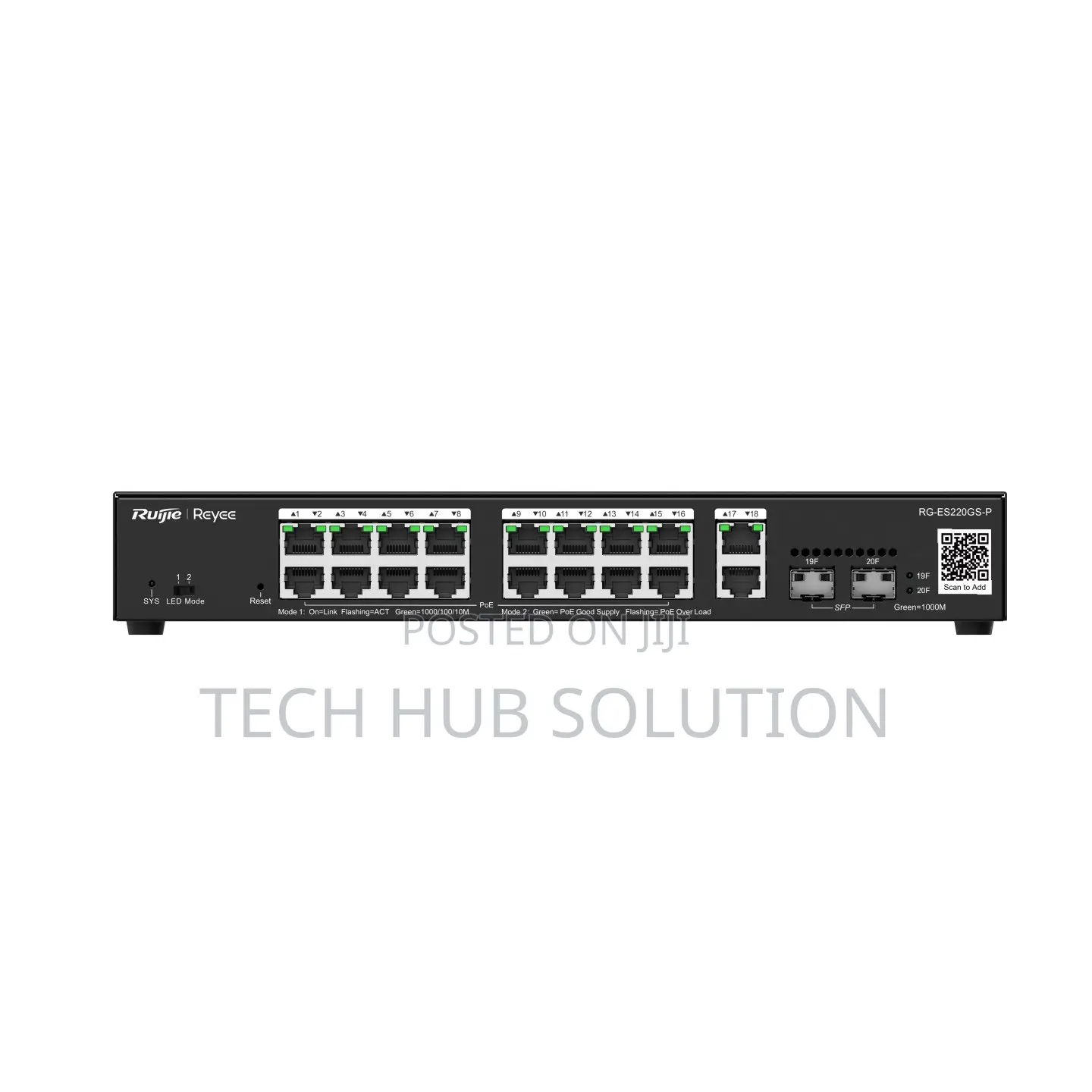 Ruijie Reyee RG-ES220GS-P 20-Port Gigabit Smart Managed PoE Switch
