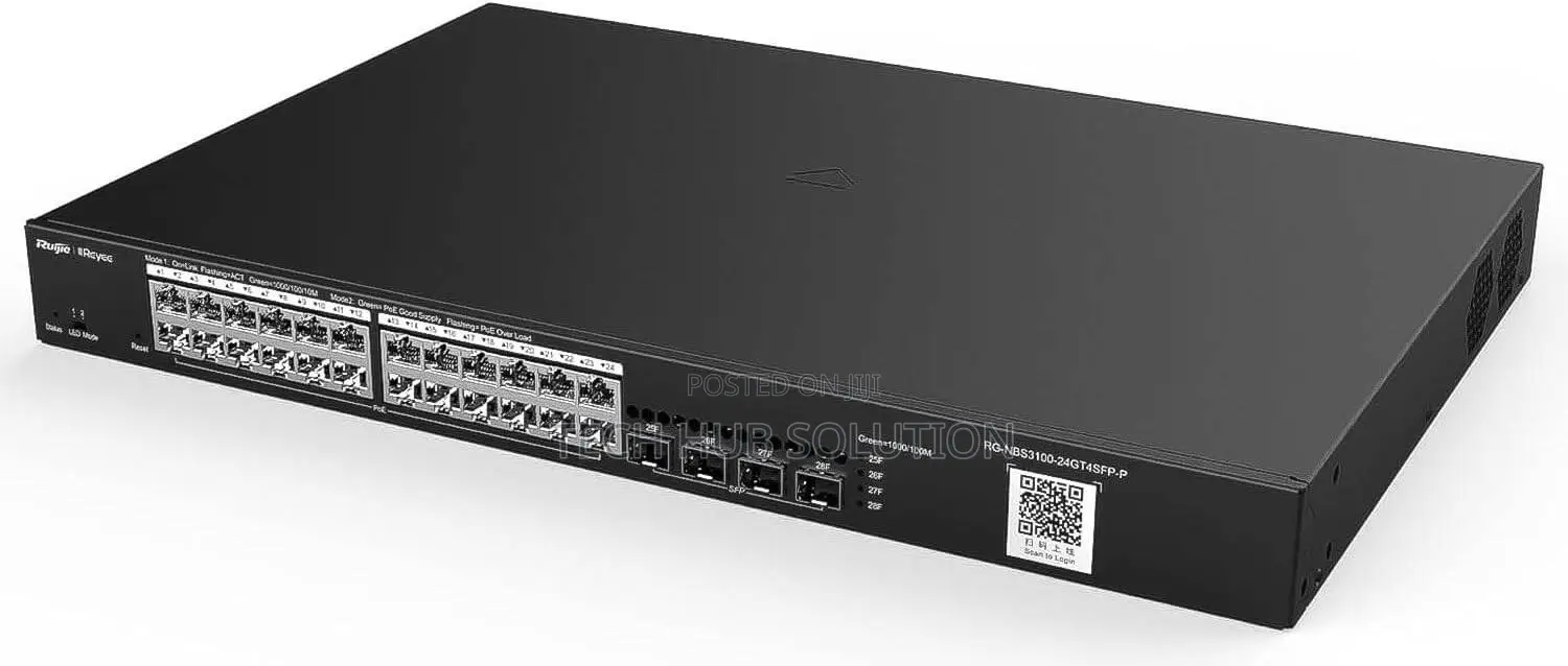 Ruijie Reyee RG-NBS3100-24GT4SFP-P-V2 28-PortGigabitManaged PoE Switch