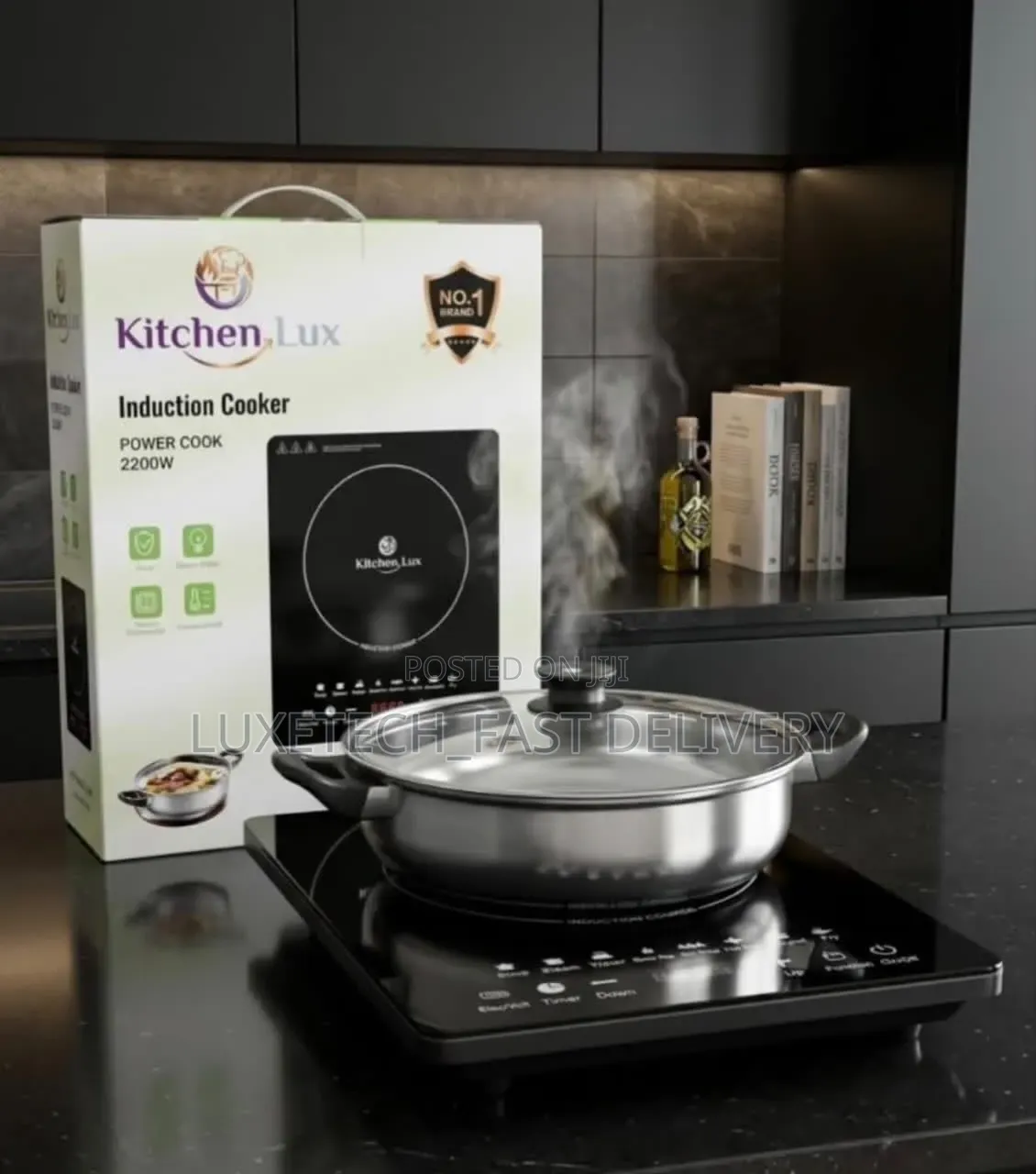 Kitchen Lux Portable Induction Cooker With Pot – Digital Touch Control