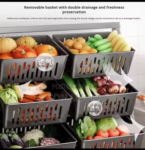Multi-Layer Fruit and Vegetable Storage Cart