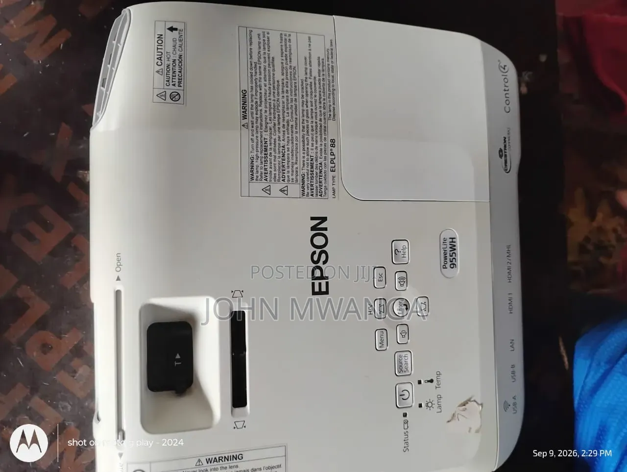 Epson PowerLite 955WH WXGA 3LCD Projector