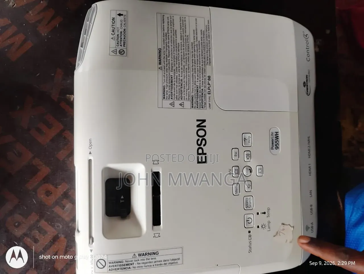 Epson PowerLite 955WH WXGA 3LCD Projector