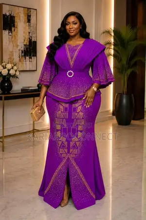 Royal Peplum Mermaid Gown