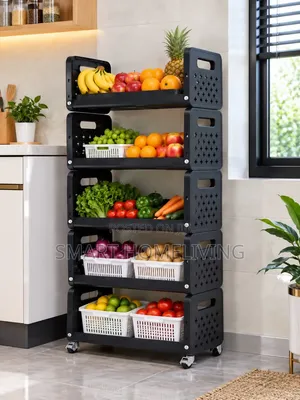 5 Tier Rolling Storage Rack