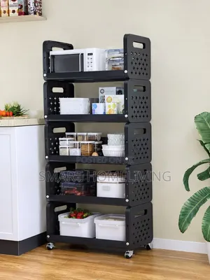 5 Tier Rolling Storage Rack