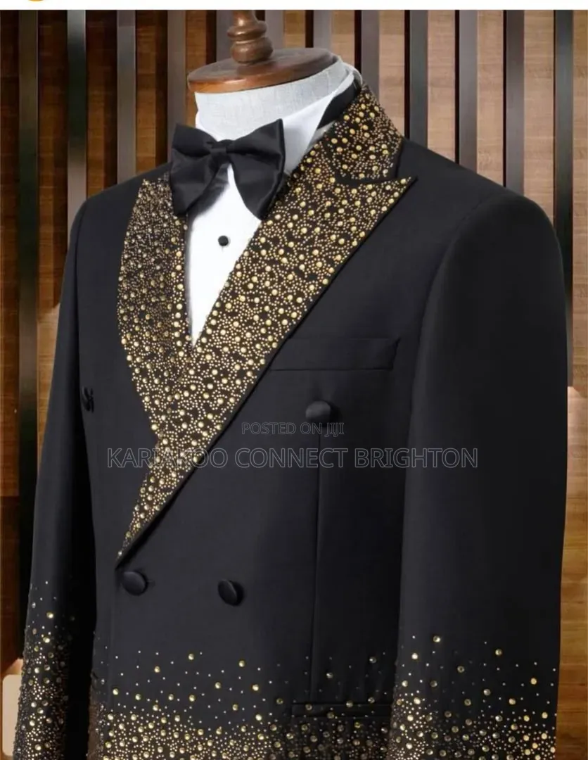 Black and Gold Sparkle Tuxedo