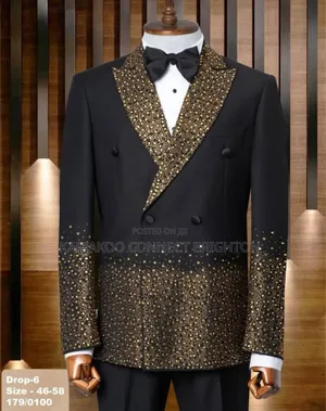 Black and Gold Sparkle Tuxedo