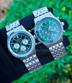 Silver Chronograph Aviator Wristwatch