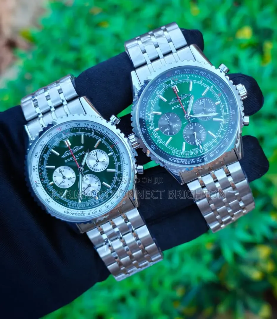 Silver Chronograph Aviator Wristwatch