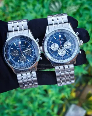 Silver Chronograph Aviator Wristwatch