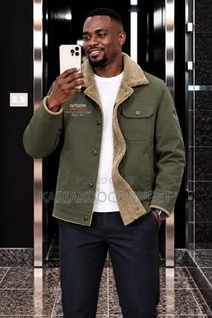 Sherpa-Lined Canvas Jacket