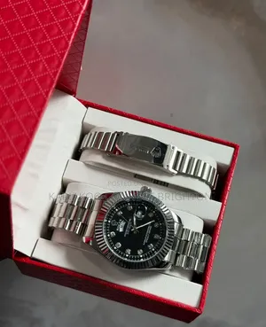 Black Watch and Matching Bracelet Gift Set