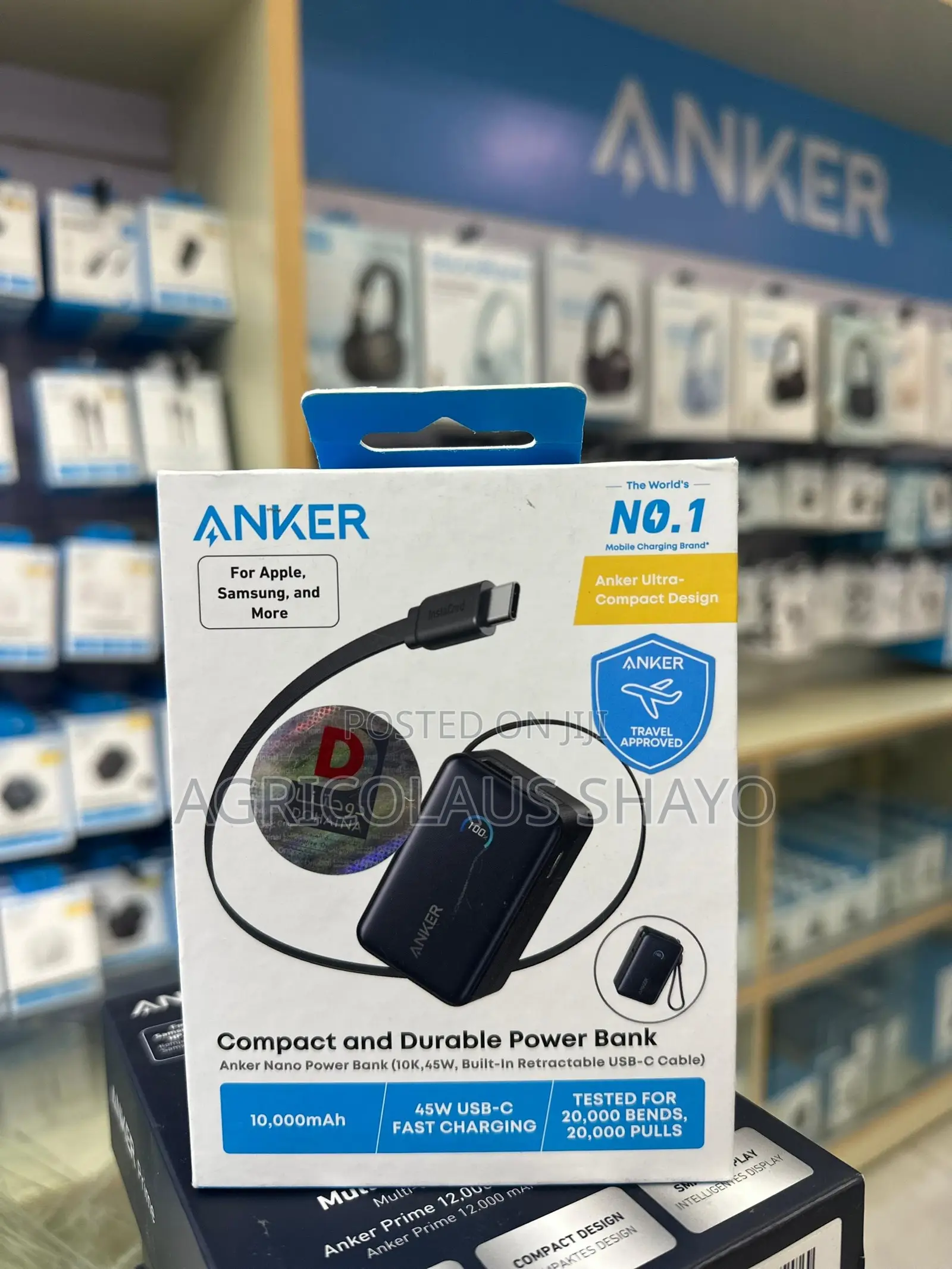 Anker Nano Power Bank 45W (Retractable Cable)