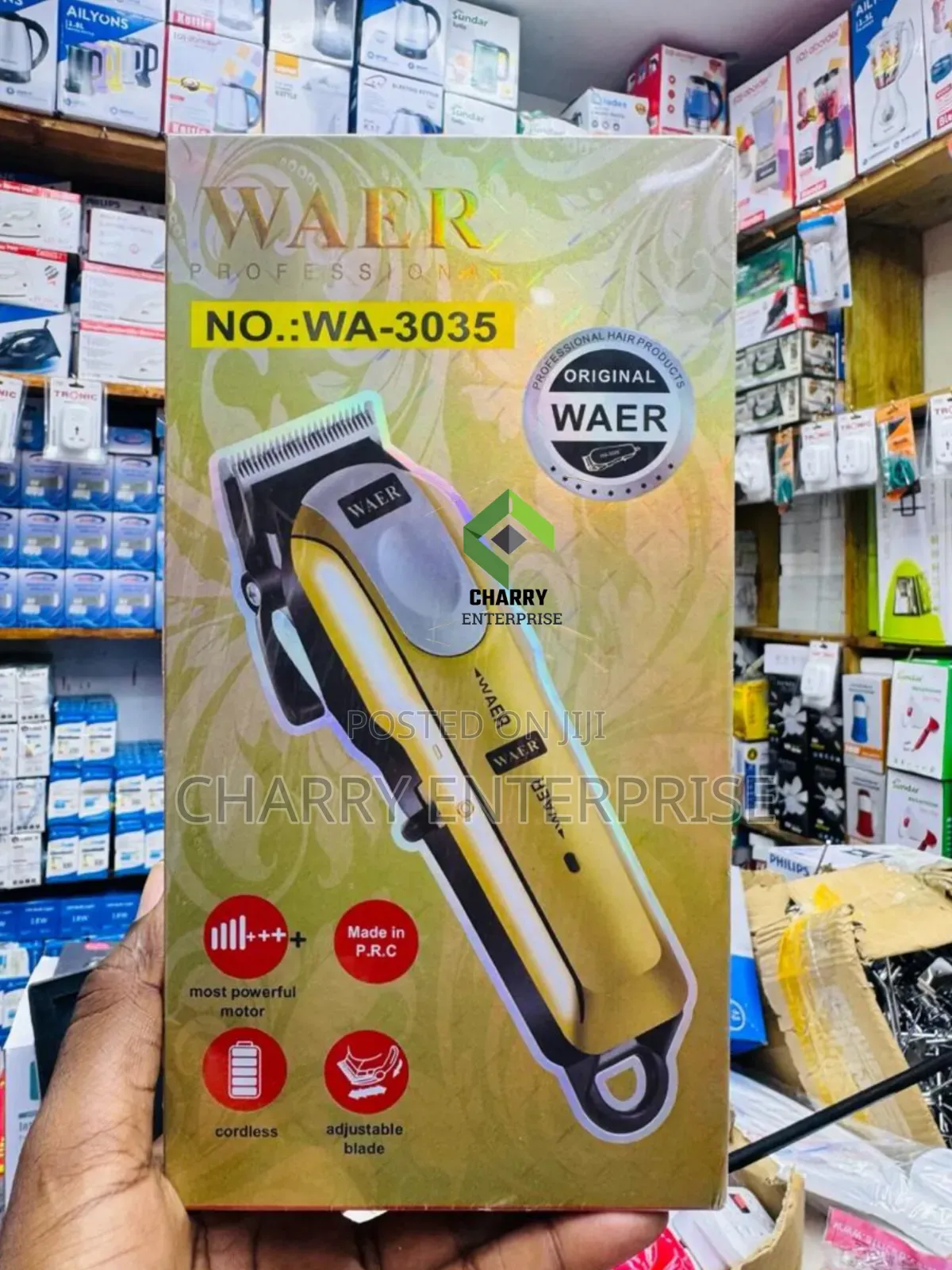 Original Waer Wa3035 Professional Rechargeable Hair Clipper Adjustable