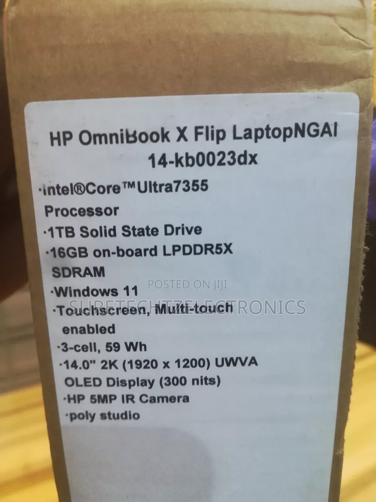 New Laptop HP OmniBook X Flip 14" 16GB Intel Core Ultra 7 SSD 1T