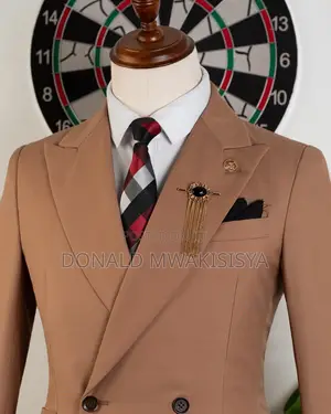 Double Breasted Suit - Coffee Brown