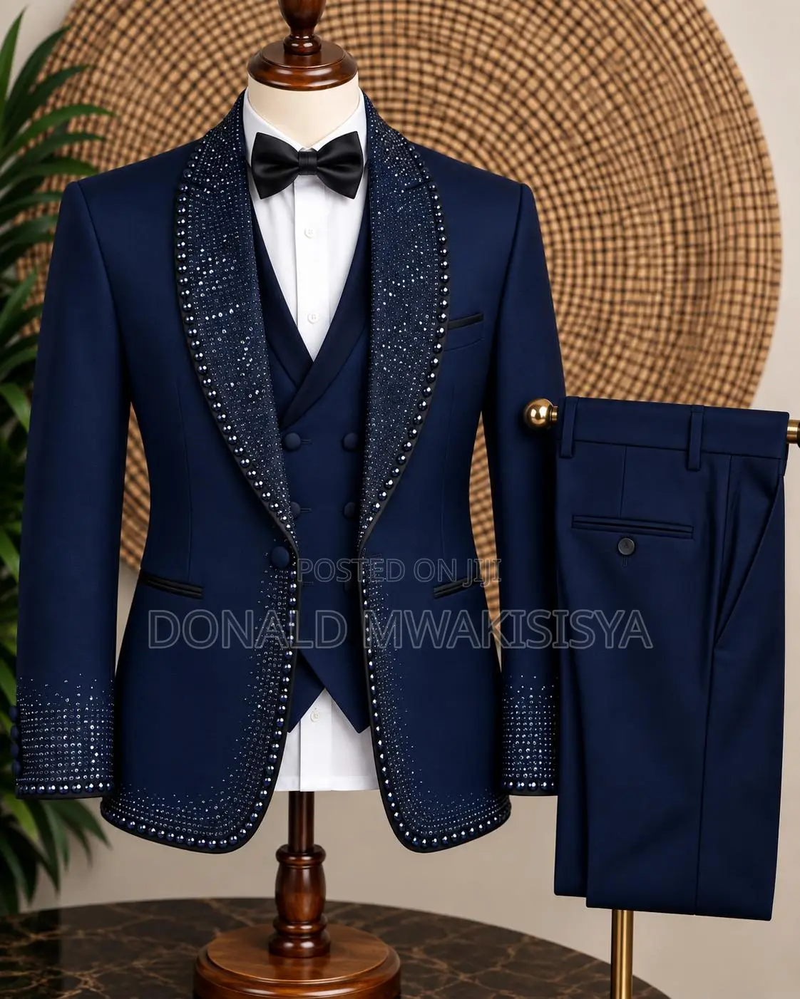 Luxury Beaded Tuxedo Suit - 3pc