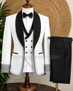 Luxury Beaded Tuxedo Suit - 3pc