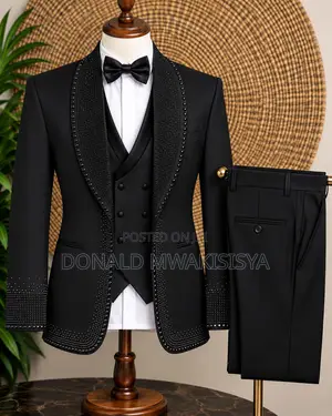 Luxury Beaded Tuxedo Suit - 3pc