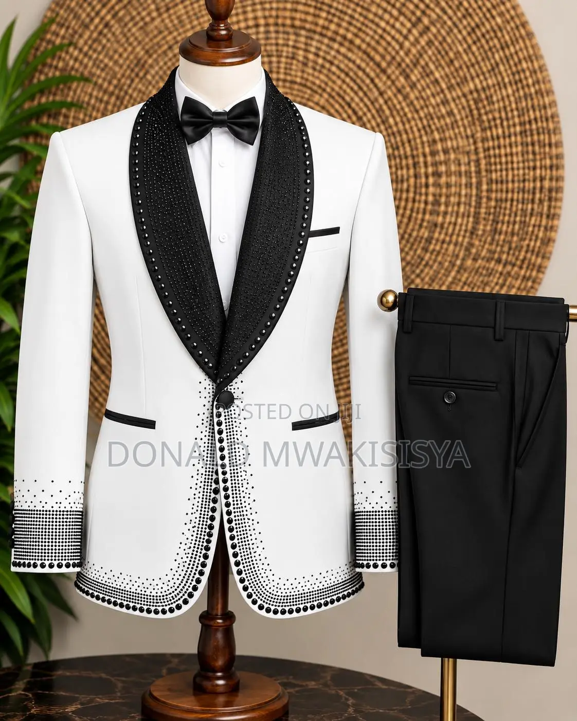 Luxury Beaded Tuxedo Suit - 3pc