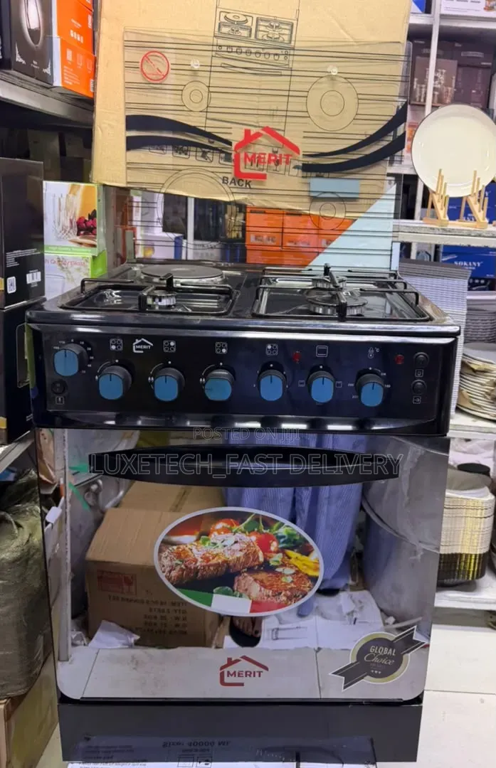 Merit Cooker 60×60cm 3 Gas + 1 Electric + Electric Oven