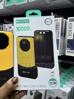 A Sovo 10000mAh Super Fast Charging Power Bank (Model PD-12)