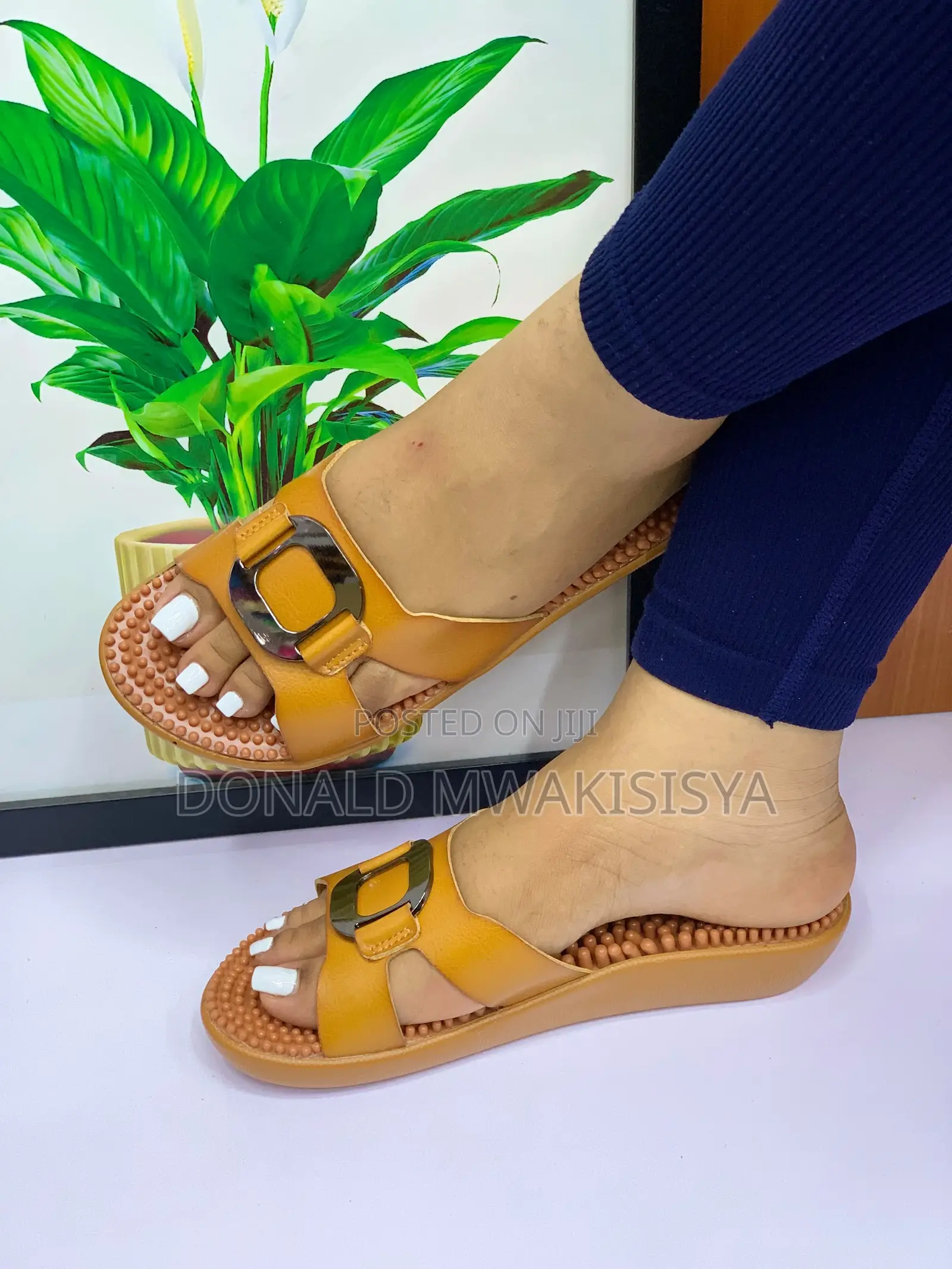 Women Massage Slippers - Buckle Design