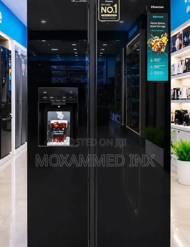 Hisense Side by Side Fridge 503LRS528P5GB2 Years Warranty• Fr