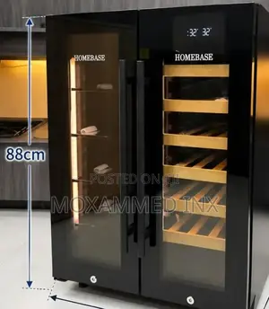 HOMEBASE WINE COOLERHB-54B.FeaturesBlack Full Glass doorBuilt