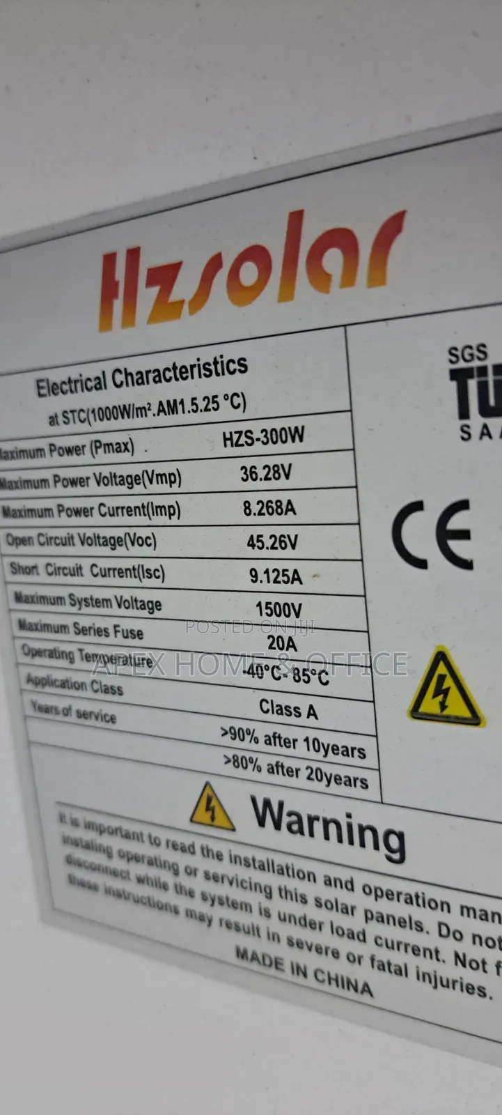 Hz Solar Panels 300w