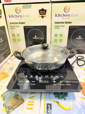 Kitchen Lux 2200W Induction Cooker With Pot - Digital Display Screen