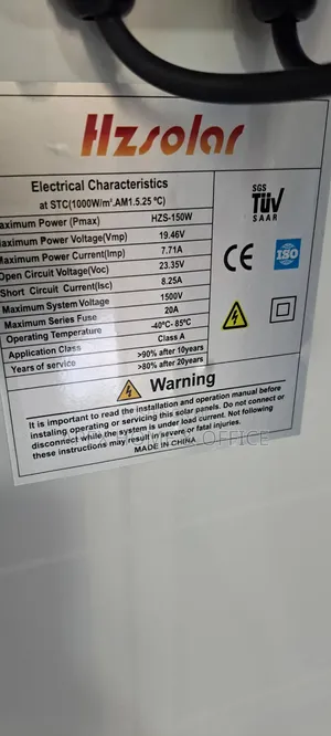 HZ Solar Panels 150w