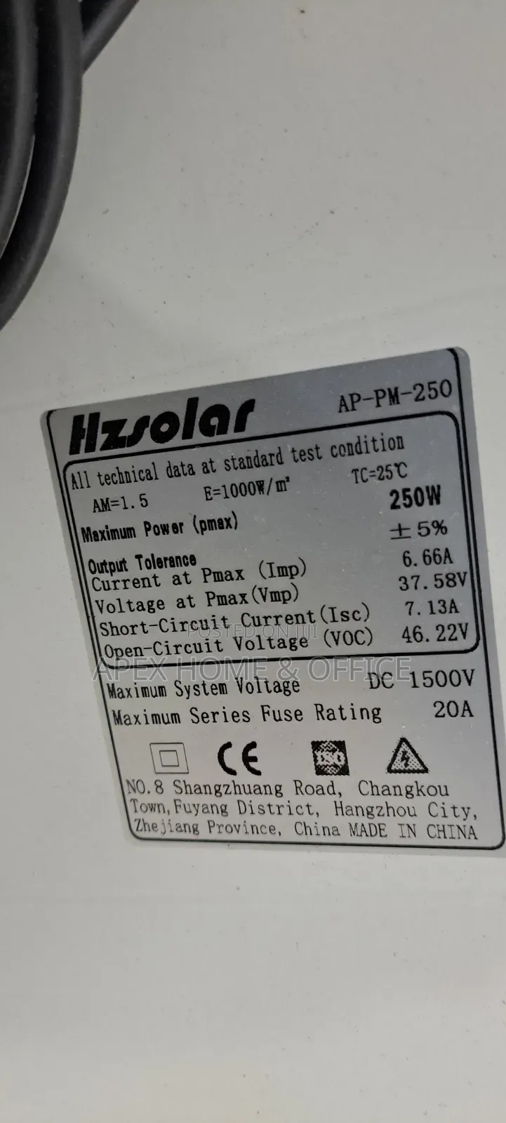 Hz Solar Panel 250