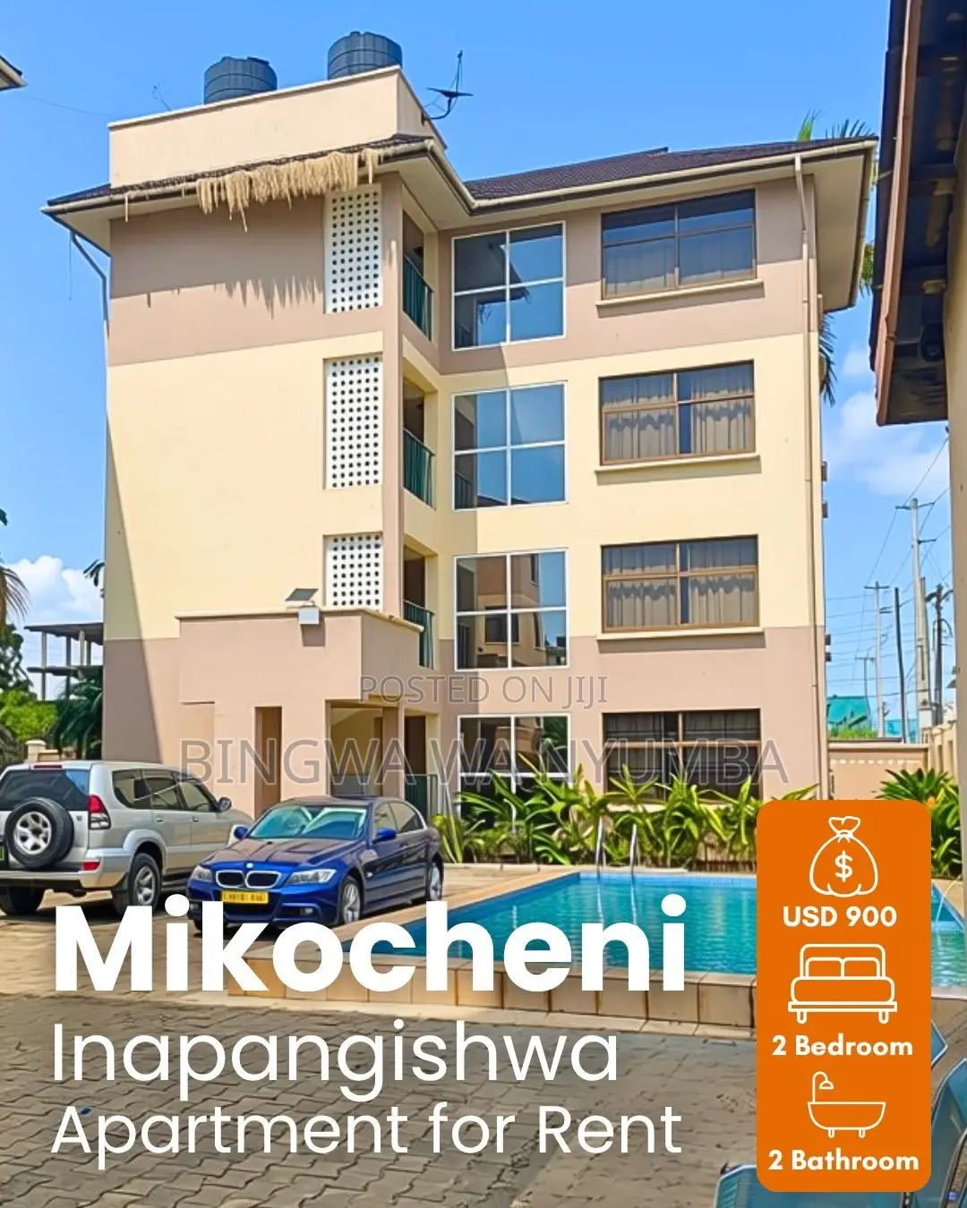 Furnished 2bdrm Apartment in Miko, Mikocheni for rent