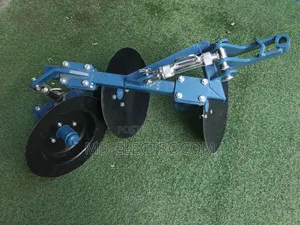 Power Tiller Blue and Black Two-Disc Plough