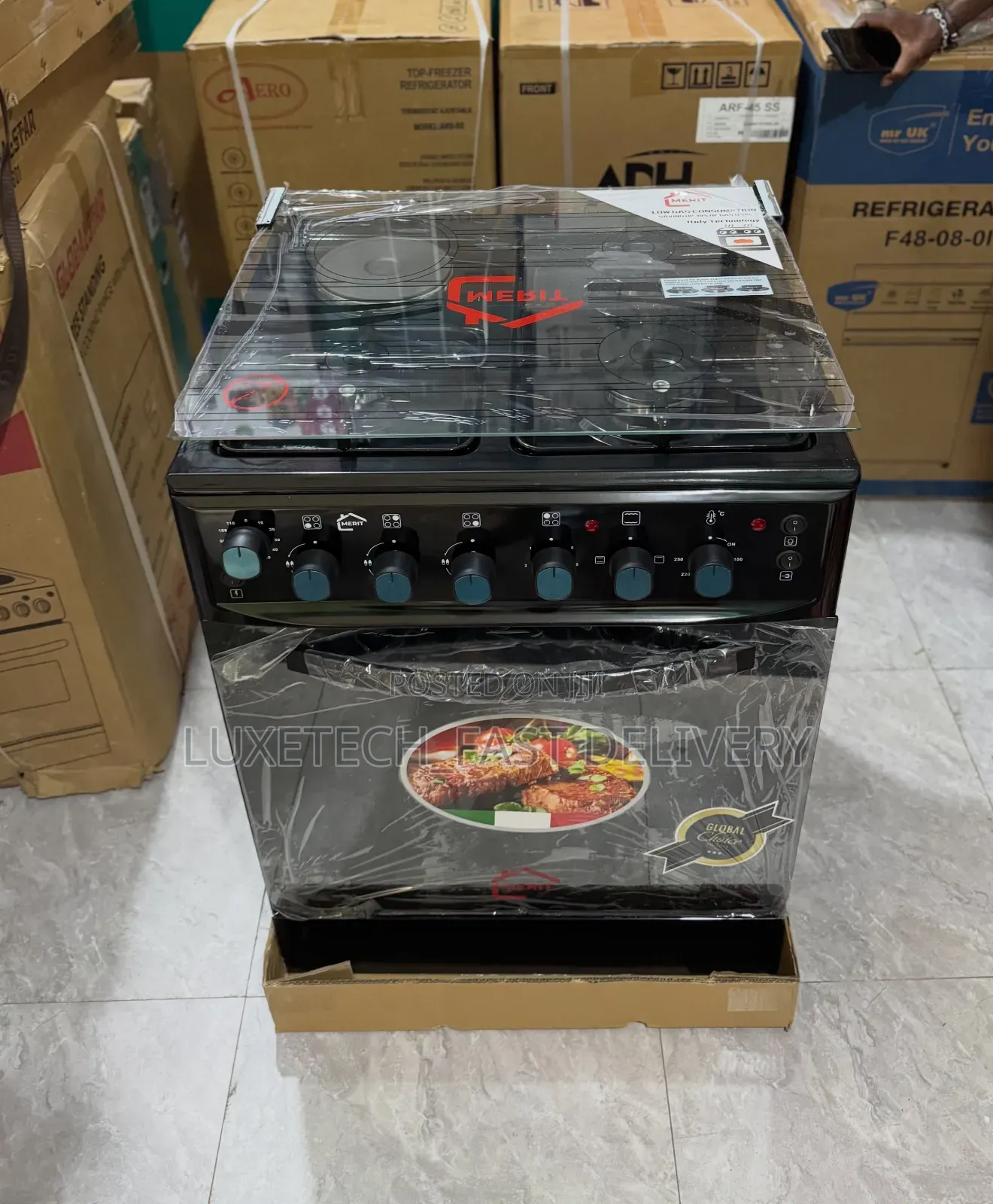 Merit Gas and Electric Cooker 60*60cm With Electric Oven (Silver)