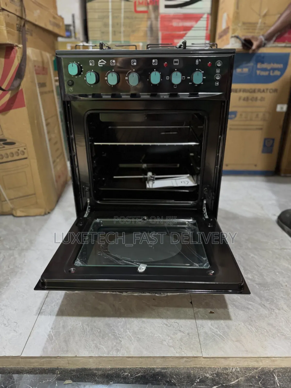 Merit Gas and Electric Cooker 60*60cm With Electric Oven (Silver)