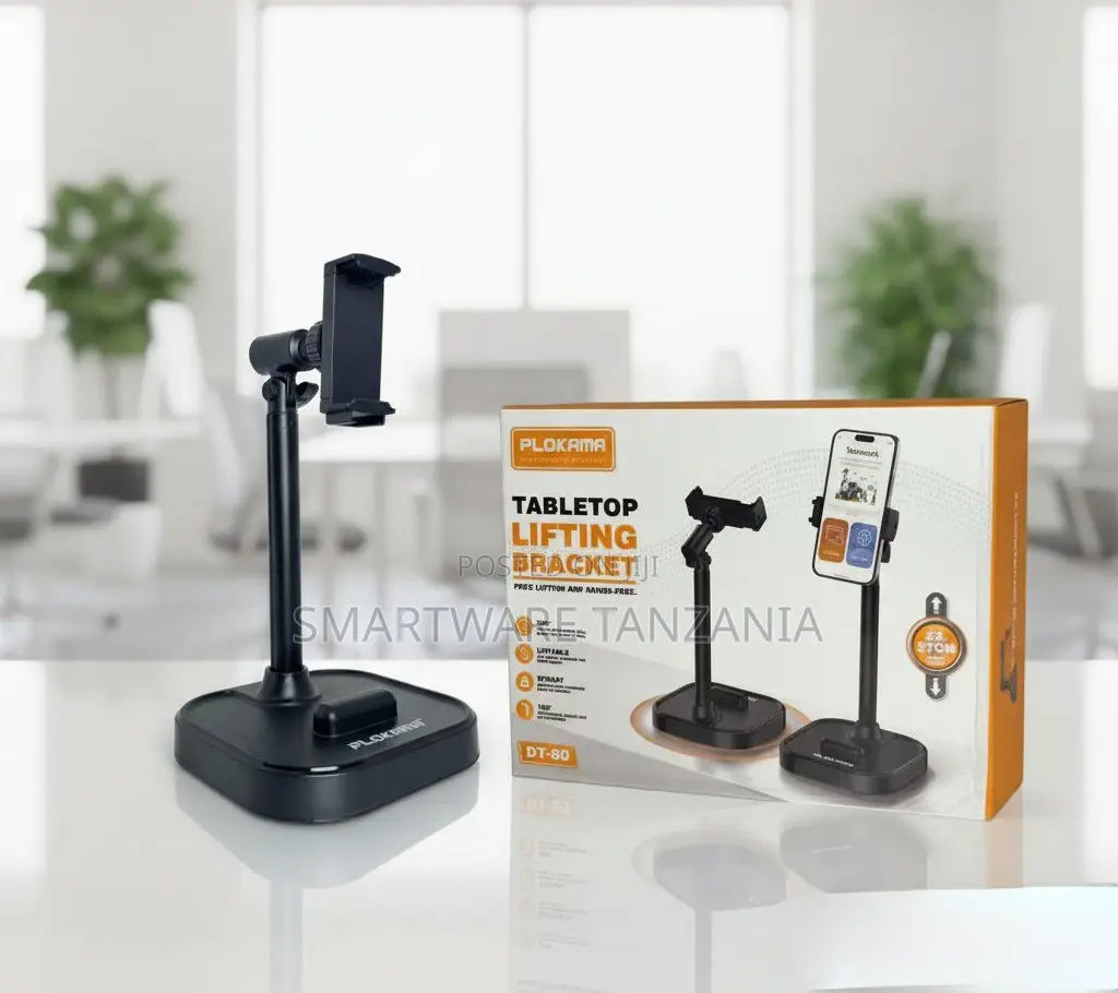 Plokama Tabletop Lifting Bracket for Smartphones, Adjustable Height