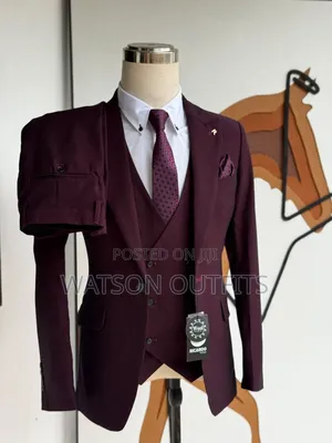 3 Colours Maroon Dark Grey and Dark Blue Men's Suits Turkey Materials