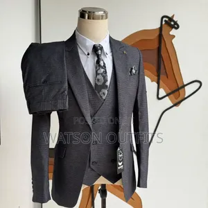 3 Colours Maroon Dark Grey and Dark Blue Men's Suits Turkey Materials