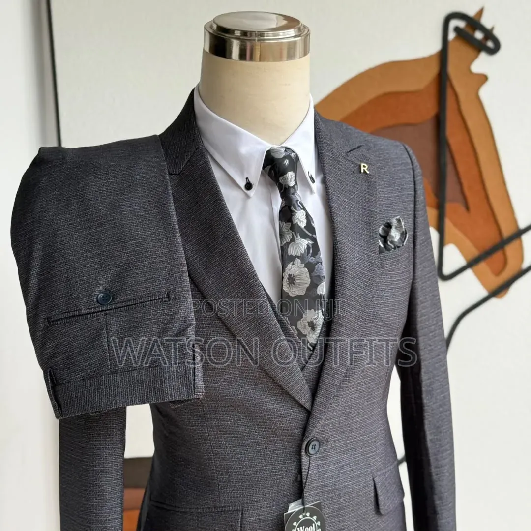 3 Colours Maroon Dark Grey and Dark Blue Men's Suits Turkey Materials