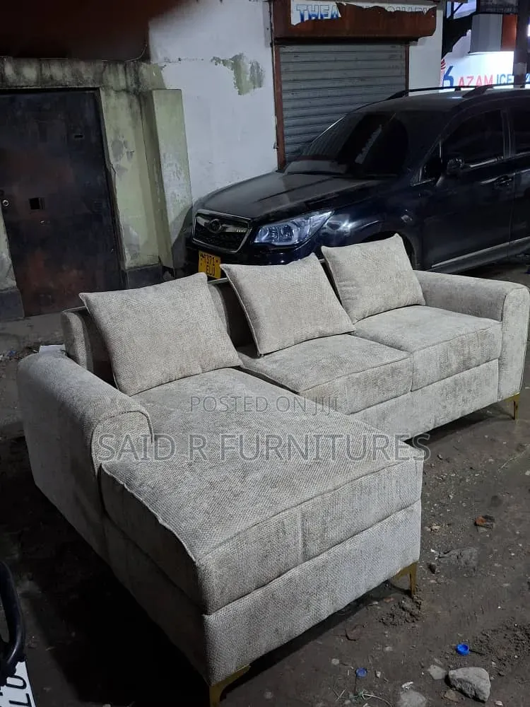 L Shape Sofa Full Fiber and Spring