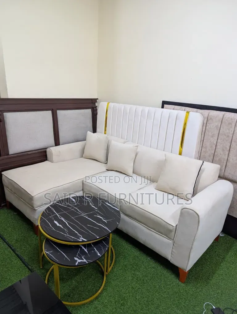 L Shape Sofa Full Fiber and Spring